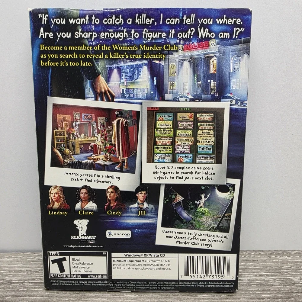 James Patterson Women's Murder Club Twice in a Blue Moon PC CD ROM Game Rated T
